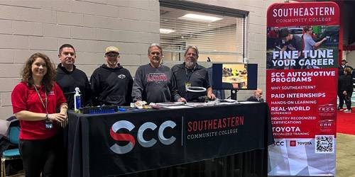 staff and faculty at career day