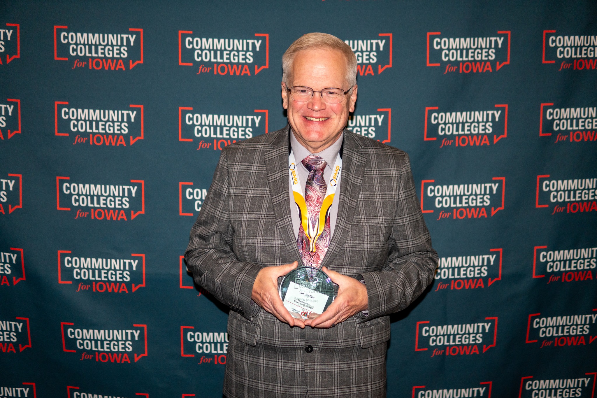 Jim Steffen poses with trophy